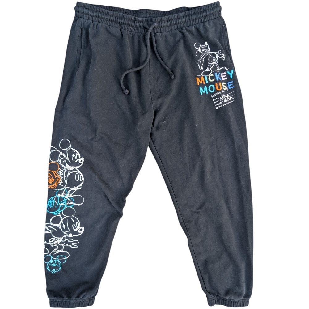 Disney Mickey Mouse Black Jogger Pants